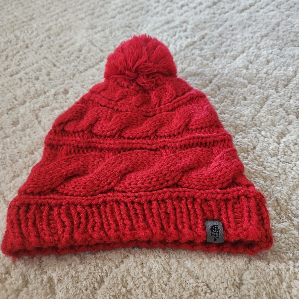 The North Face Cable Knit Beanie Hat Pom Pom One Size Unisex